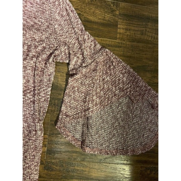 Umgee Long Flowy Open Front Ribbed Knit Cardigan Sweater Duster Purple Sz: Small - Picture 4 of 4